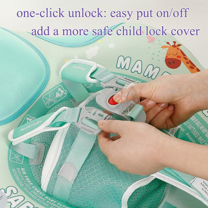 Mambobaby Animal Series Baby Float with Canopy & Tail – Non-Inflatable Pool Float, 3–24 Months (6–18 kg)