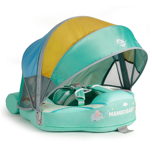 Mambobaby Animal Series Baby Float with Canopy & Tail – Non-Inflatable Pool Float, 3–24 Months (6–18 kg)