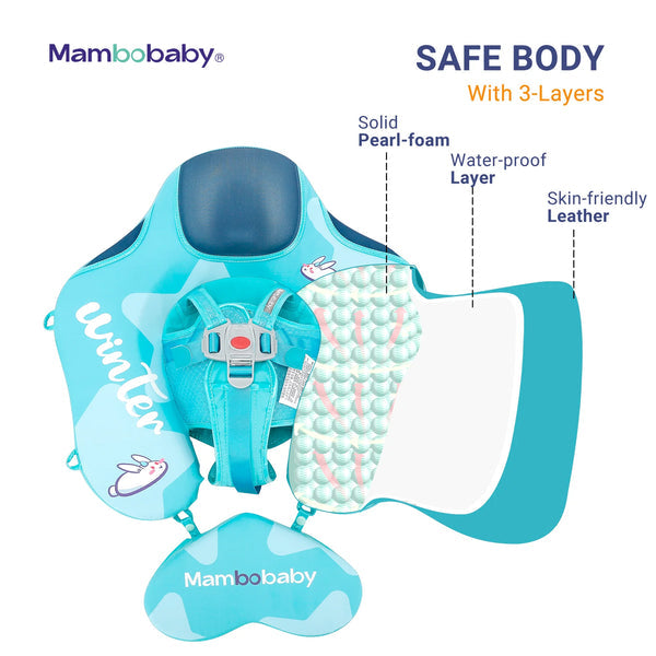 Mambobaby KuKuKiKi Baby Float with Canopy & Tail – Non-Inflatable Pool Float, 3–24 Months (6–18 kg)