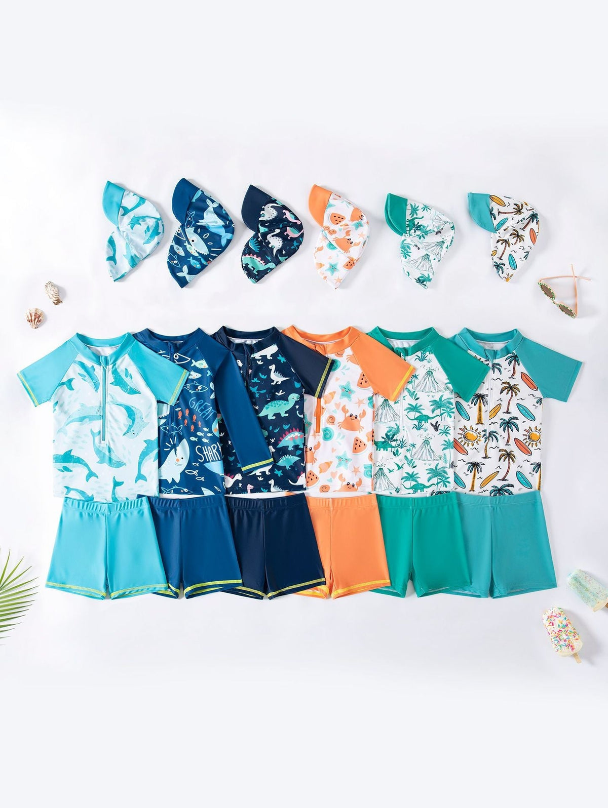 Mambobaby UV Swim Set – 3-Piece Swimwear with Sun Hat, 6 Months–4 Years