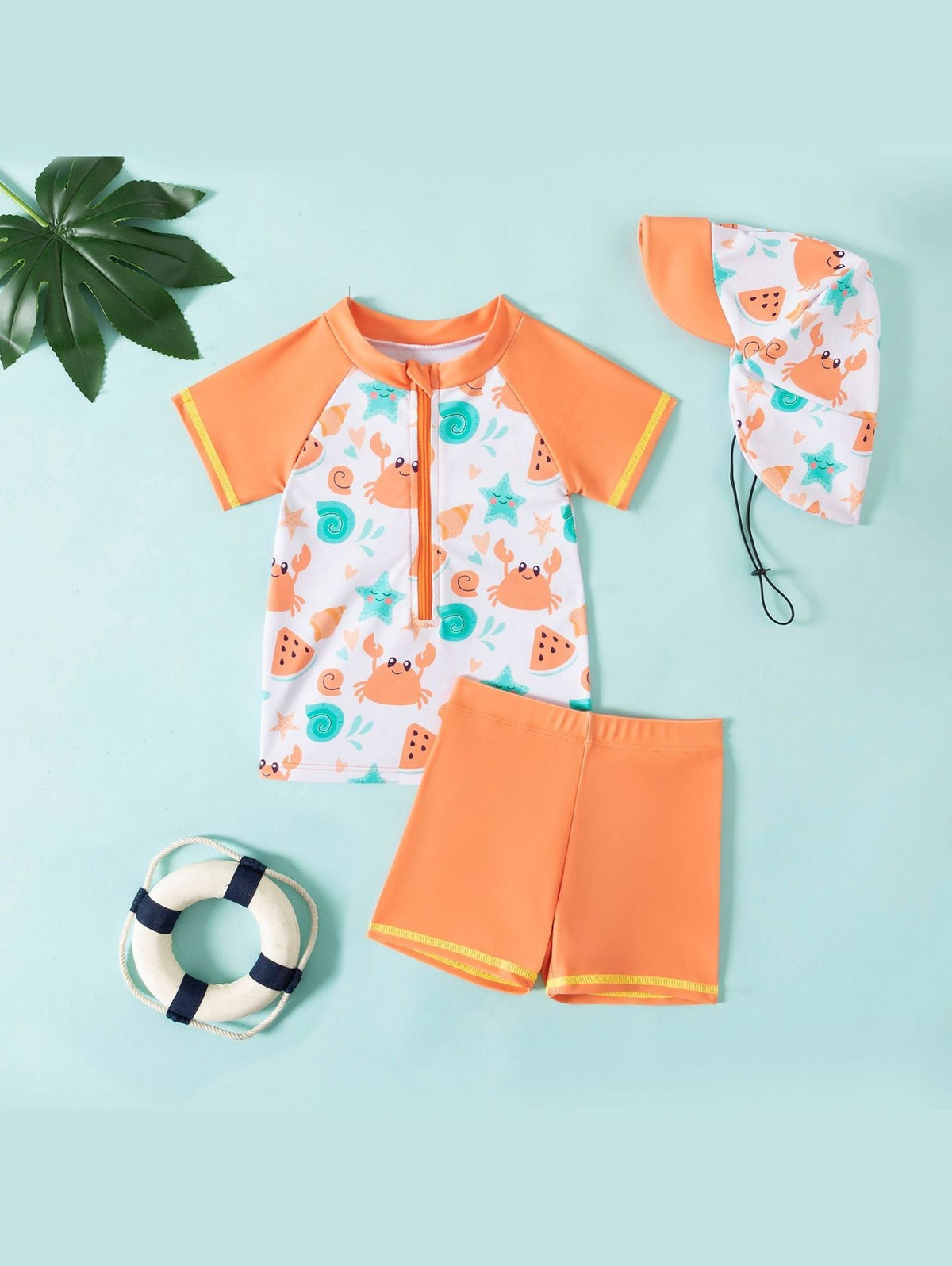 Mambobaby UV Swim Set – 3-Piece Swimwear with Sun Hat, 6 Months–4 Years