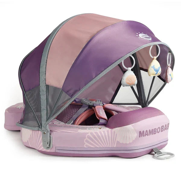 Mambobaby Butterfly & Bee Baby Float with Canopy & Tail – Non-Inflatable Pool Float, 3–24 Months (6–18 kg)