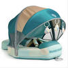Blue Mambobaby Seashell self-inflating baby float for infants 3-24 months. The perfect safe baby shower gift for UK families.