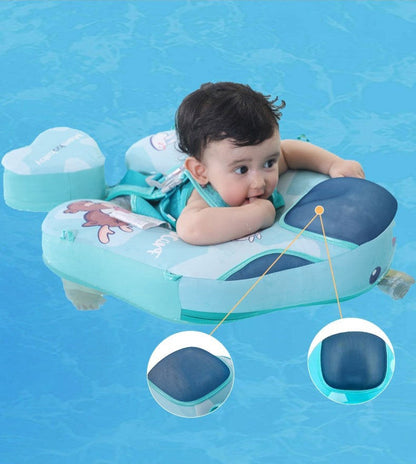 Mambobaby KuKuKiKi Baby Float with Canopy & Tail – Non-Inflatable Pool Float, 3–24 Months (6–18 kg)