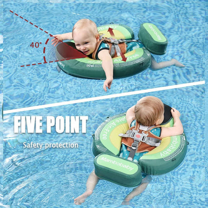 The professional 5-point safety buckles of the Mambobaby™ Avocado Float for maximum baby security.