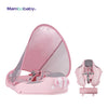 The Mambobaby™ Pink Elephant Float in soft gray, featuring a non-inflatable PearlFoam™ core and a charming elephant theme for babies 3-24 months.