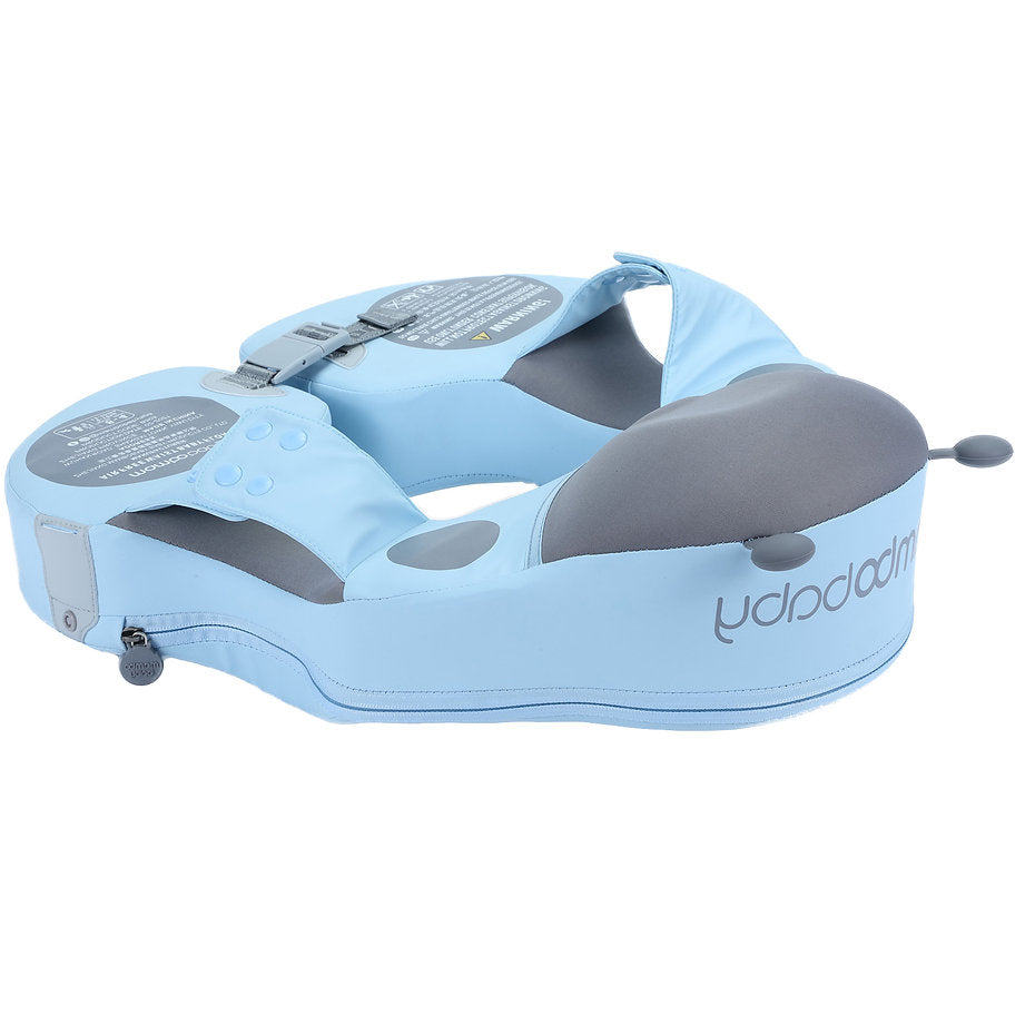 Mambobaby™ Ladybug Shoulder Float package contents: Main float, adjustable shoulder straps, and sun canopy.