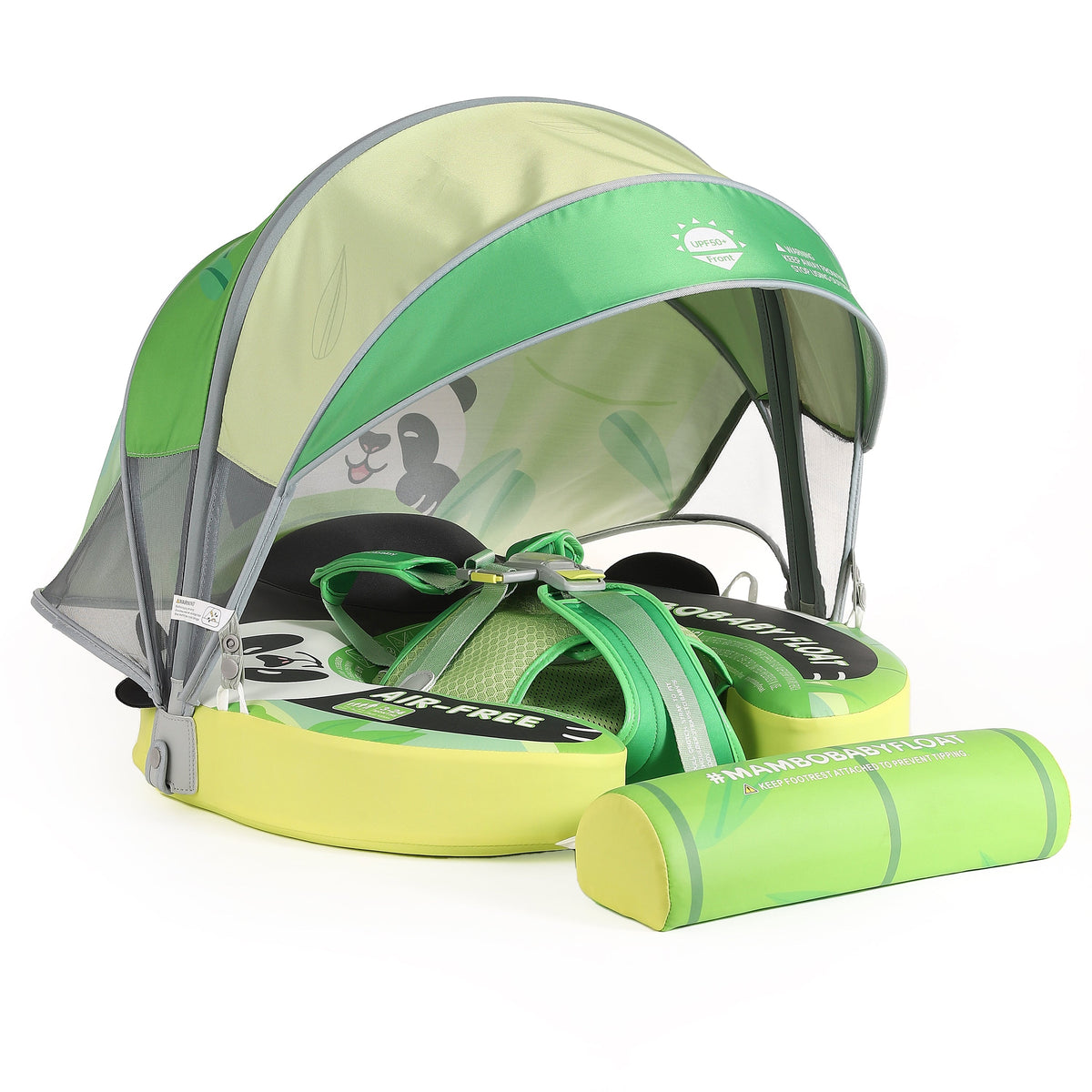 Original Mambobaby™ Panda Float for UK pools, featuring a non-inflatable air-free design for babies 3-24 months.
