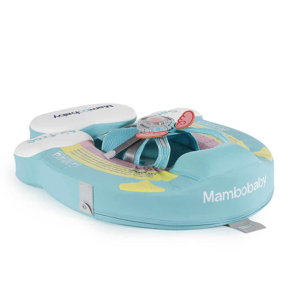 Original Mambobaby™ Rainbow Float for UK pools, featuring a non-inflatable air-free design for babies 3-24 months.